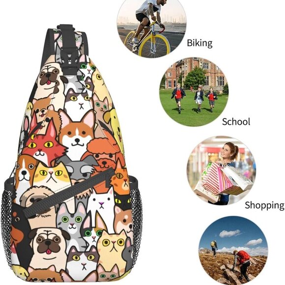 Colorful Animal Print Sling Bag - Picture 8 of 9